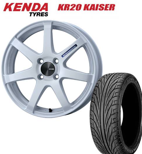 ■ケンダ KENDA KR20 165/40R16 73V ■ENKEI エンケイ Performance Line PF07 16インチ 5J+45 4H100 Pearl White サマータイヤホイールセット