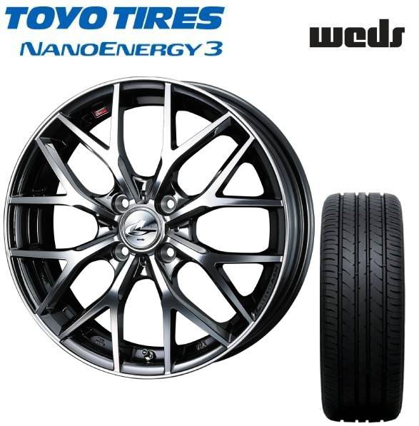 ■TOYO （トーヨー) NANOENERGY3 165/55R15 ■WEDS ウェッズ LEONIS MX 15インチ 4.5J+45 4H100 BMCMC サマータイヤホイールセット 軽自動車用