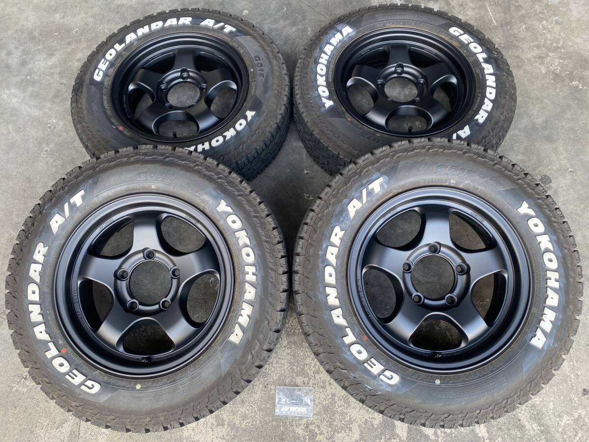 【中古】ホイール新品 WORK マイスターS1 185/85R16 105/103N ヨコハマ ジオランダーA/T ジムニー サイズ|KTfaith