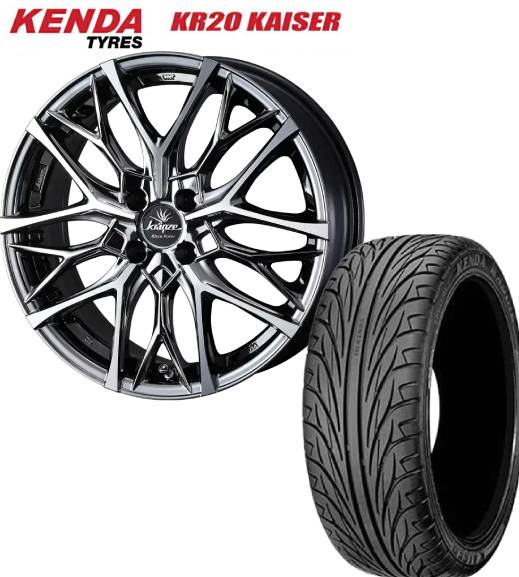 ■ケンダ KENDA KR20 165/45R16 74V ■WEDS ウェッズ KRANZE WEAVAL 100EVO 16インチ 5.5J+45 4H100 SBC/POL サマータイヤホイールセット 軽自動車用 106,255円