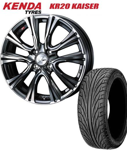 ■ケンダ KENDA KR20 165/45R16 74V ■WEDS ウェッズ LEONIS レオニス VR 16インチ 5J+45 4H100 BMCMC サマータイヤホイールセット 軽自動車用