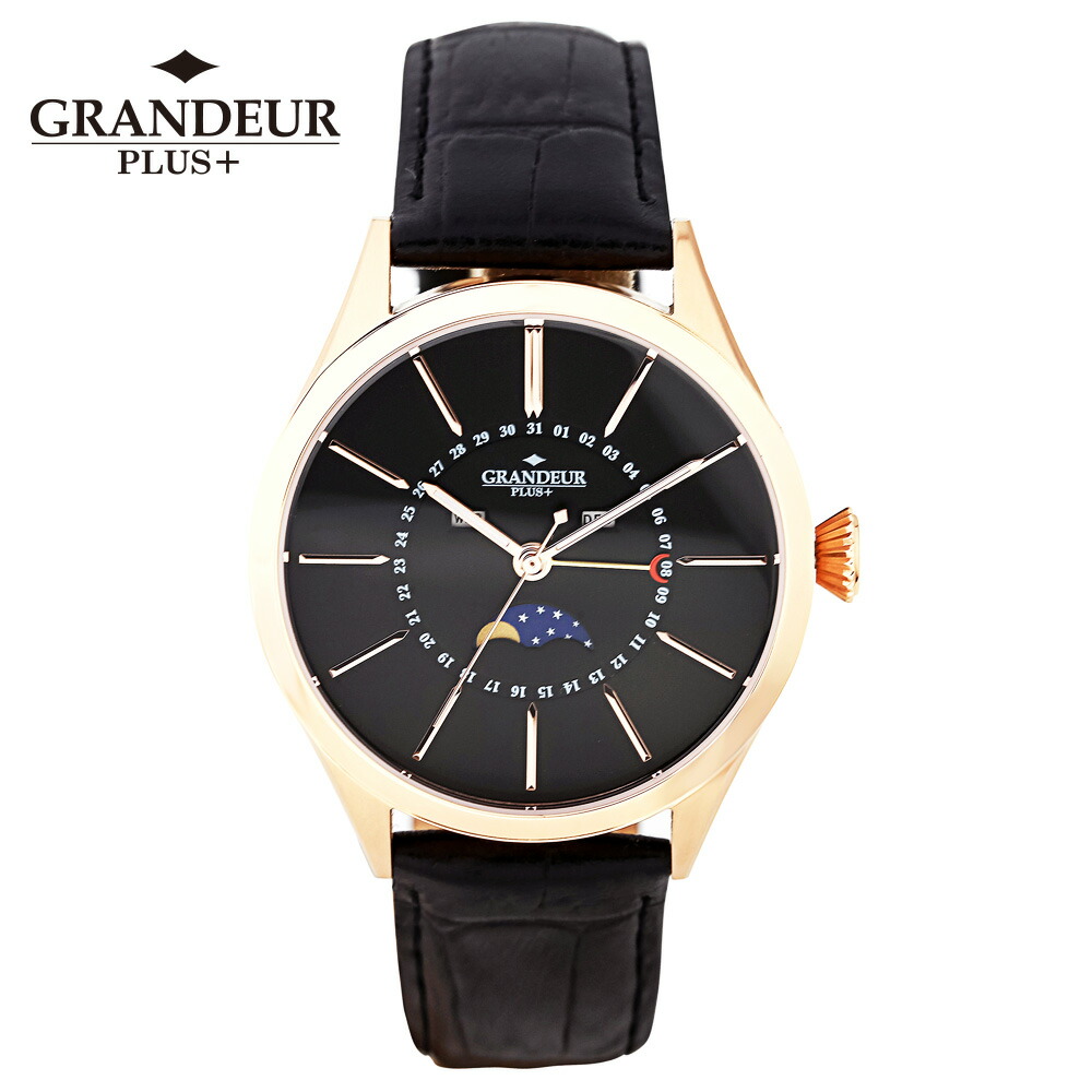 GRANDEUR PLUS グランドールプラス GRP011P1 お月さま位相角 水晶 水晶 牛皮なめし革 御覧なさる【貨物輸送無料】 watch 時辰儀 喜び事 差し上げ物 【TV演劇当て嵌める模範例】 1年引き請ける 他店引きくらべる必要経費 腕時計-メンズ腕時計