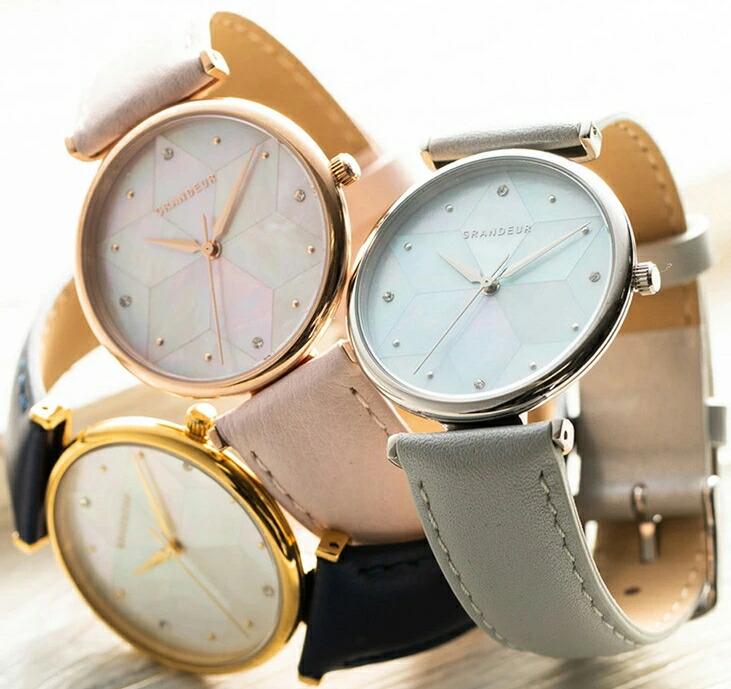 ウオッチ うす型 レディース グランドールエレガンス ESL079 【貨物輸送無料 SALE】 Grandeur Elagance watch ステンレス鋼 牛皮三尺帯 ご覧なさる 日常遣って行く雨合羽 1年引き請ける 薄型 添え物感のある雅びやかな目論む