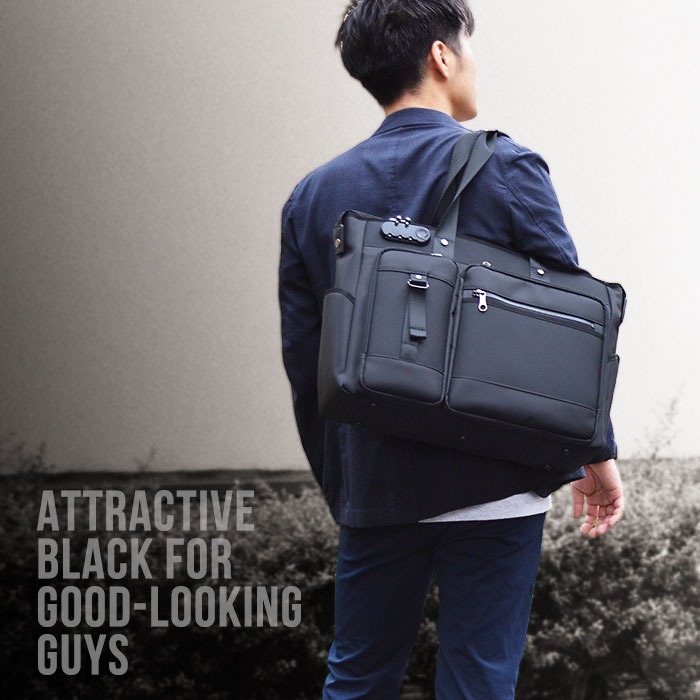 【ポイントアップ商品】 ダイヤルロック付き ビジネスバッグ 26687 【送料無料 SALE】 ブリーフケース bag 鞄 かばん トートバッグ メンズ A3 タブレット対応 キャリーオン 通勤 出張 黒色 ブラック black ブランド GRAFIT グラフィット gift|K・トレンド店