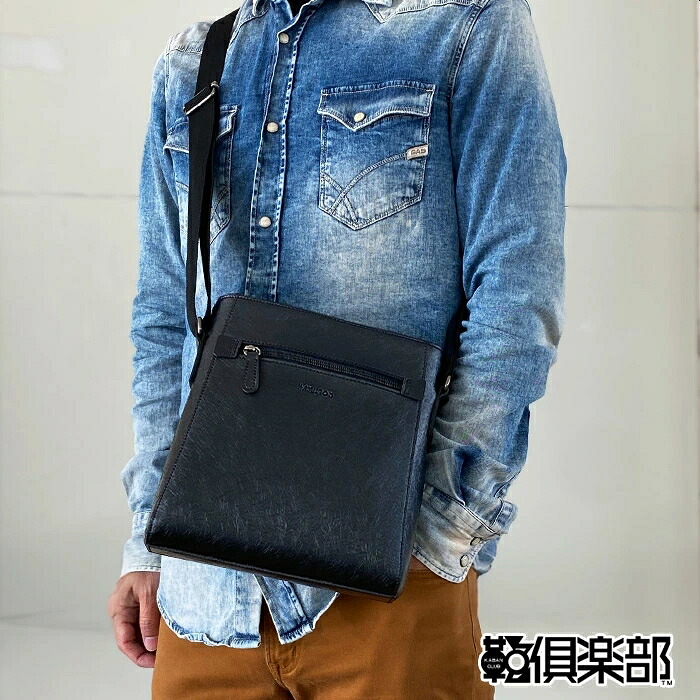 【ポイントアップ商品】 ショルダーバッグ 16477 【送料無料 SALE】 bag 黒 ブラック black A5 カジュアル 黒 縦 縦型 水シボ 軽量 街持ち ショッピング おしゃれ プレゼント 父の日 HAMILTON ハミルトン