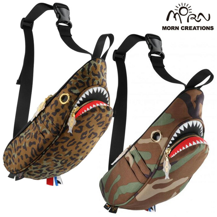 シャークウエストポーチ　レッド/ダークレッド シャークウエストポーチ SK-110 送料無料 モーン