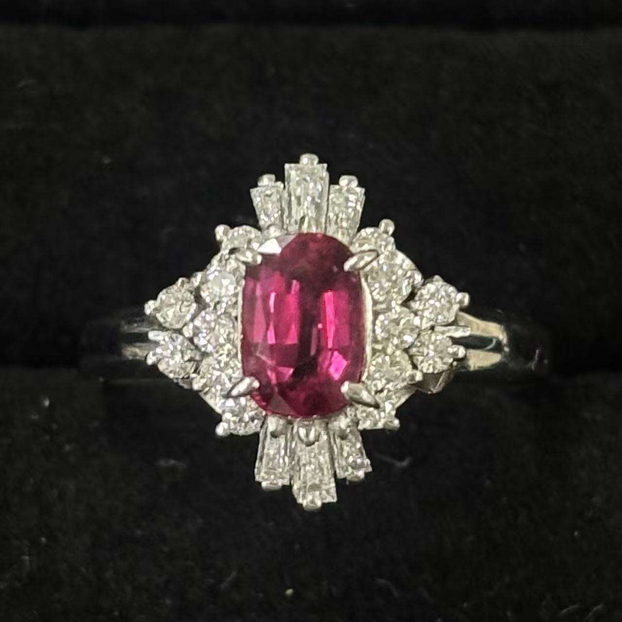 【中古】ルビー0.99ct ダイヤモンド0.41ct リング Pt900 11号｜小池屋