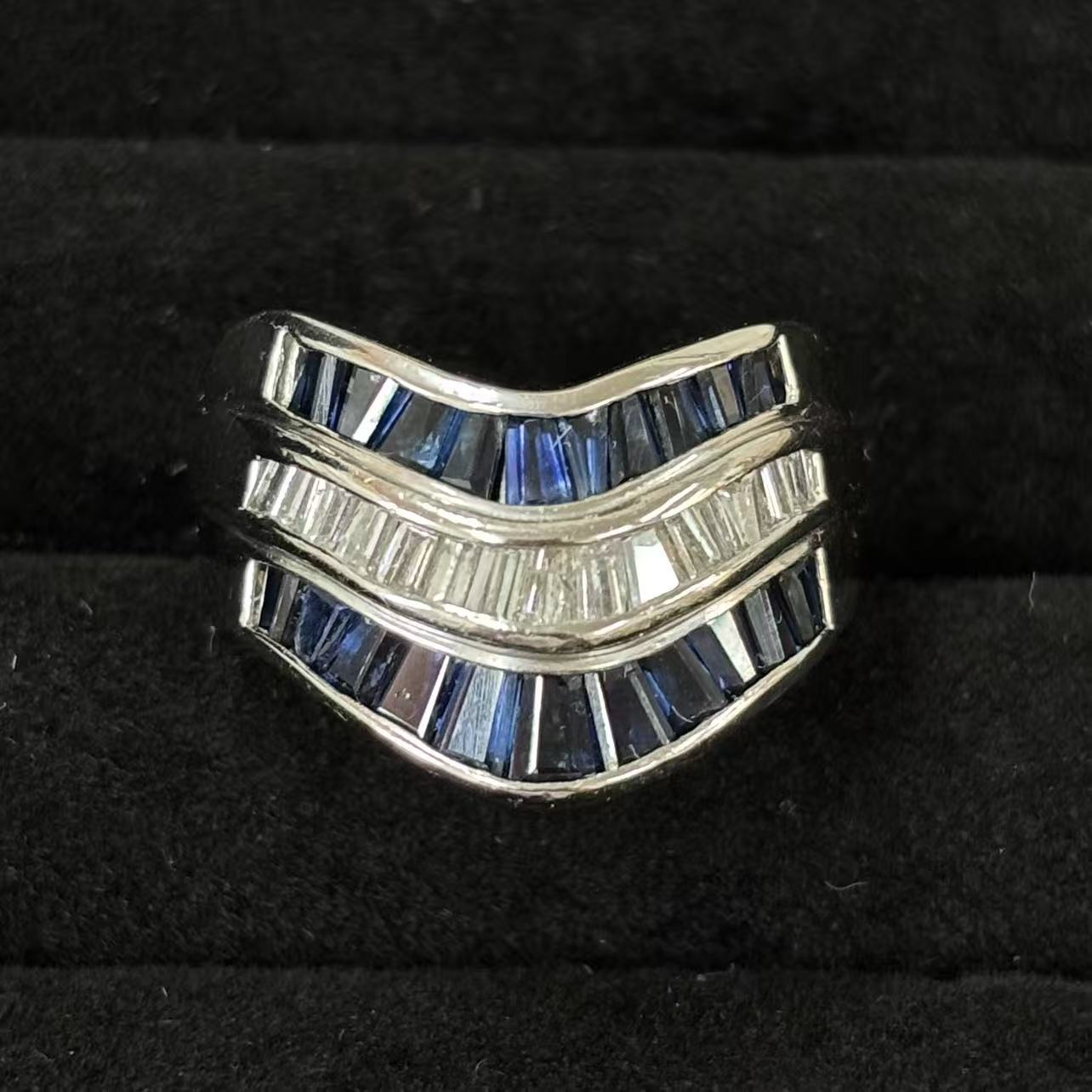 【中古】サファイア2.21ct ダイヤモンド0.68ct リング Pt900 13号｜小池屋