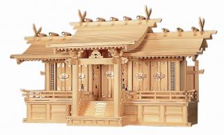 神棚 御前上等大型神棚 長閑やかさ五社・大 (木曽ひのき) 桧 檜 ヒノキ 御前上等神棚 純国産 日本製 集合体組 今めかしい 本体 五社