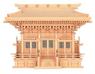 神棚 御前上等大型神棚 高殿 (木曽ひのき) 桧 檜 ヒノキ 御前上等神棚 純国産 日本製 集合体組 今めかしい 本体 三社