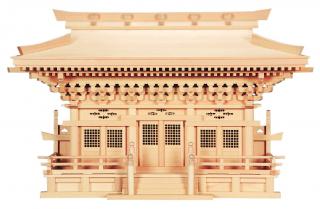 神棚 御前上等大型神棚 新高殿 (木曽ひのき) 桧 檜 ヒノキ 御前上等神棚 純国産 日本製 集合体組 今めかしい 本体 三社