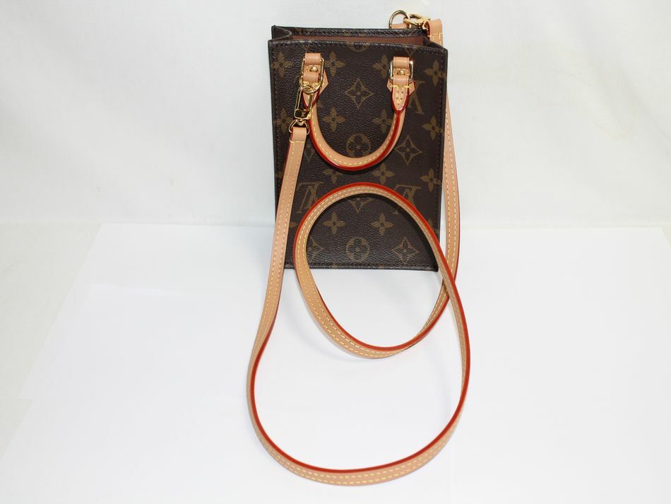 [中古] 送料無料 LOUIS VUITTON プティット サックプラ モノグラム 2WAY ショルダーバッグ ミニハンドバッグ M69442 ストラップ付 ルイヴィトン USED品