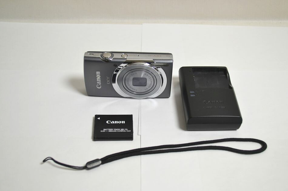 [中古] 動作品 Canon IXY 130 コンパクトデジタルカメラ 約1600万画素 光学8倍ズーム デジカメ コンデジ グレー キャノン イクシー USED品