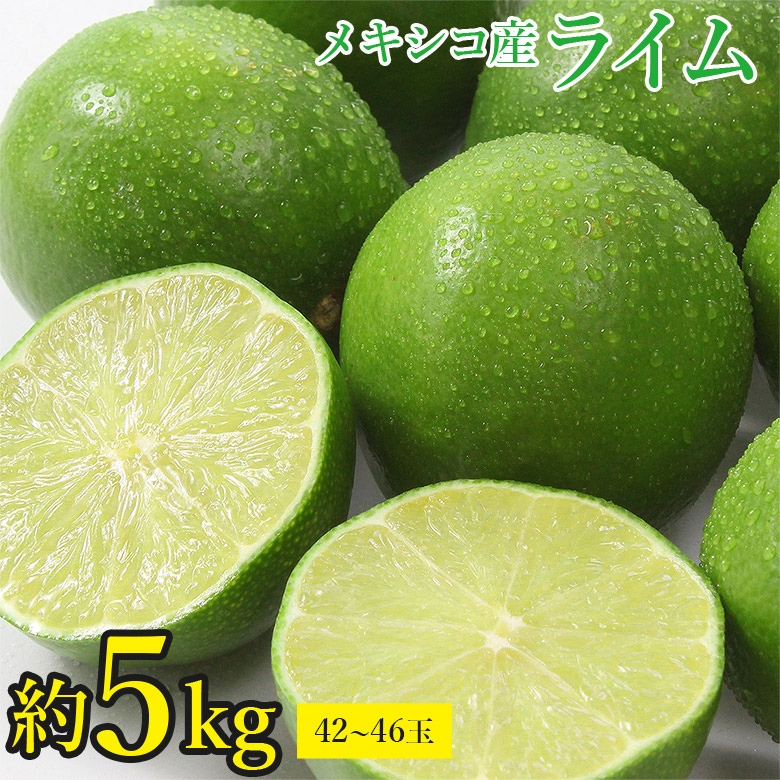 【楽天市場】【8月下旬より順次発送】 家庭用 メキシコ産 ライム レモン 42 ~ 46 玉入り 約 5kg メキシコ テキーラ カクテル ...