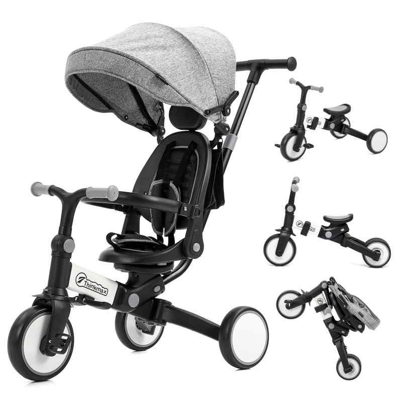 楽天市場】Thinkmax 子供用三輪車 ベビーカー 6in1 折りたたみ