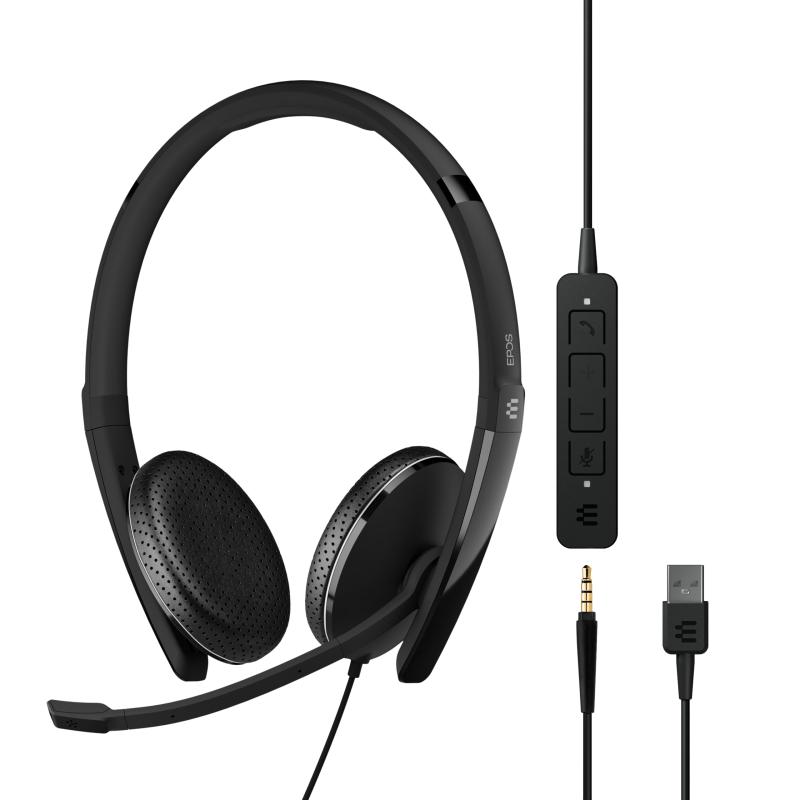 EPOS | SENNHEISER ADAPT 165 USB II (1000916) - 有線両耳頂点仕かける 3.5粍手玉とUSB-A繋ぎ合わせる パソコン・周辺機器-その他