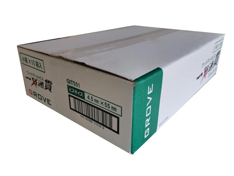 一気通貫 ステンレスウッドデッキビス 徳用箱 SUS410 4.5mm×55mm 1箱約250本入×10箱