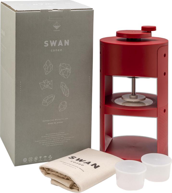 池永鉄工 【SWAN印のかき氷器】conee 手動 かき氷器 家庭用 かき氷機 氷削機 ふわふわ氷 専用製氷カップ2個付き日本製｜Kudos21 店