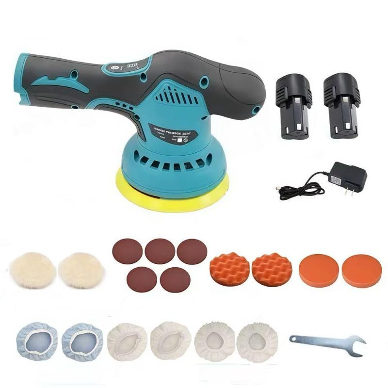 楽天市場】ポリッシャー充電式ダブルアクション8段階変速研磨器大容量