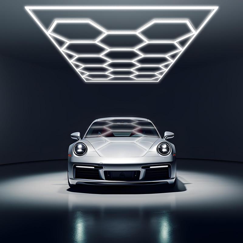 楽天市場】六角形ガレージライト-ハニカムライト430W51600LM6500K高