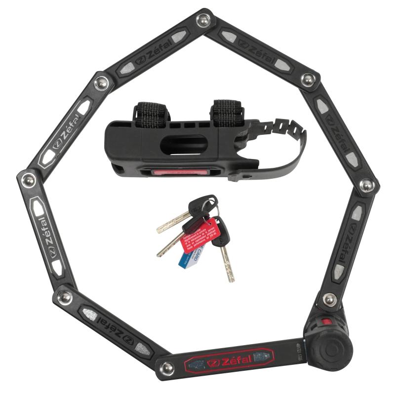 ゼファール(Zefal) 自転車用 ブレードロック K-TRAZ F16L 折り畳み式 ダブルロックシステム採用 スペアキー付 切断に強い ブラック 1,35kg 4917B
