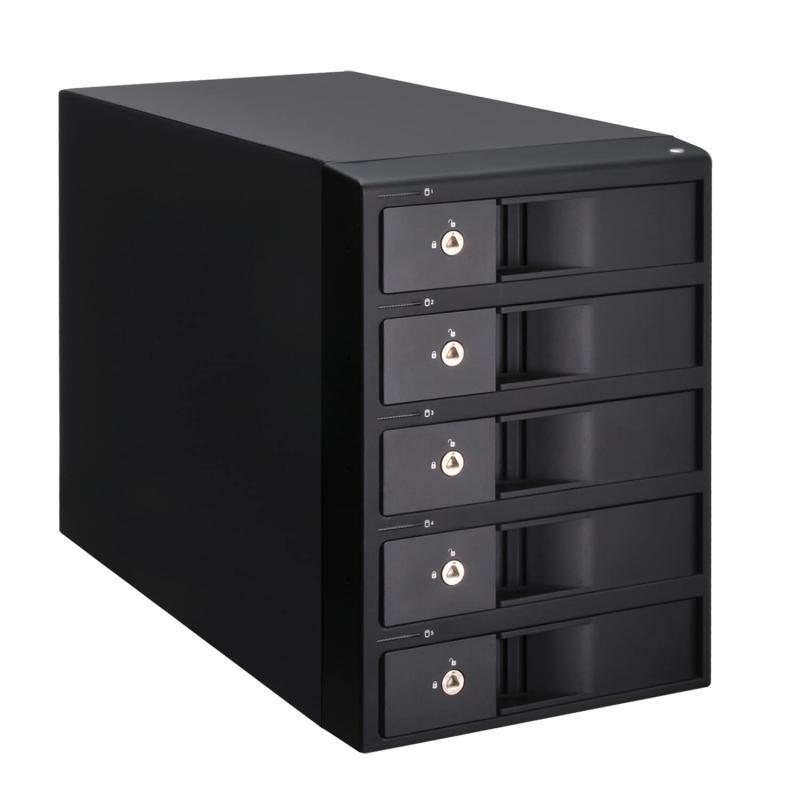 世紀 USB3.2Gen1繋ぎ合わせるUSB/eSATA両相応う3.5inSATA×5台積み上げる能力のあるRAID役立つこと付き添い人HDD入れもの「裸族の賢しい大建築 5Bay Type-C」 CRIB535EU3C_FP