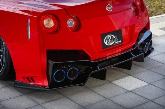 R35 GT-R リアディフューザーフィン タイプII R35 GT-R 前期 中期 後期 社外エアロパーツ FRP素材 クールレーシング KUHL RACING 35R-GTII