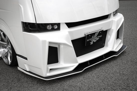 KUHL RACING 200V-GT フロントディフューザー Ver2 200系ハイエース4型 ナロー 対応 社外エアロパーツ FRP素材 クールレーシング|KUHL RACING店