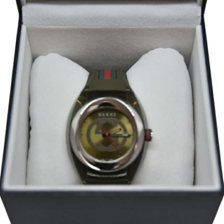 楽天市場】【ウォッチ】GUCCI グッチ シンク シルバー文字盤 SS ラバー