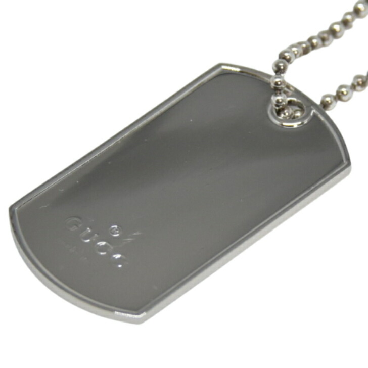 GUCCI ドッグタグ ネックレス クレスト GUCCI / グッチ クレスト エンブレム ドッグタグ ネックレス 925