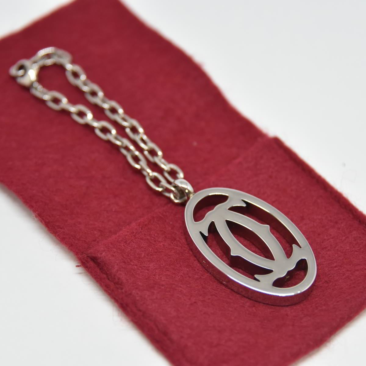 楽天市場】カルティエ Cartier 2Cロゴ チャーム キーリング