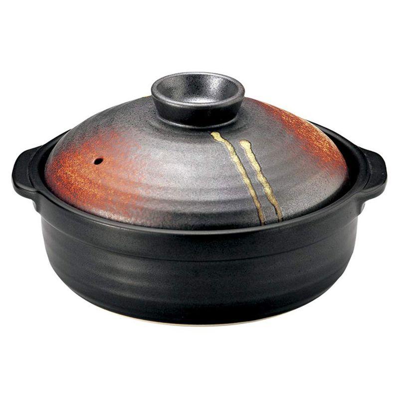 ★在個限り★土鍋　明志野　9号　深鍋 直火用※4人用/5人用 32.4ｘ28ｘ17cm　3010cc 土鍋　ご飯鍋　炊飯鍋 直火 和食器 飲食店 業務用 美濃焼　国産　麻婆豆腐