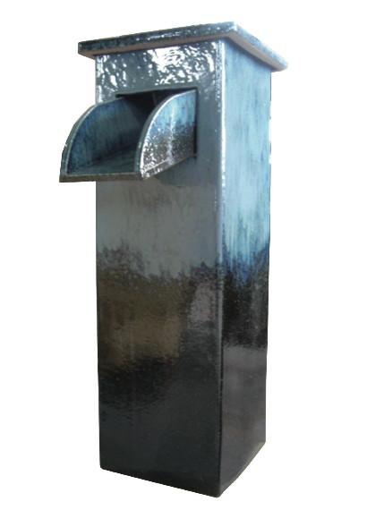 湯こぼし/湯出口/自立式22×22×H80cm陶器の風呂用湯こぼし/ 信楽焼き湯さし/陶器風呂の湯差し口/足湯釉薬の色は画像以外でも承り出来ます。陶器浴槽のページで確認下さい。詳しくはお問合せ下さいませ。|空間工房リンクル