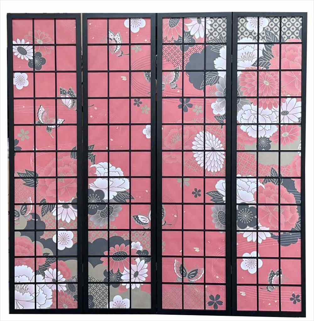 楽天市場】39送料無料 ミニ 屏風 （四連）七秋草 ミニ 衝立【HLS_DU