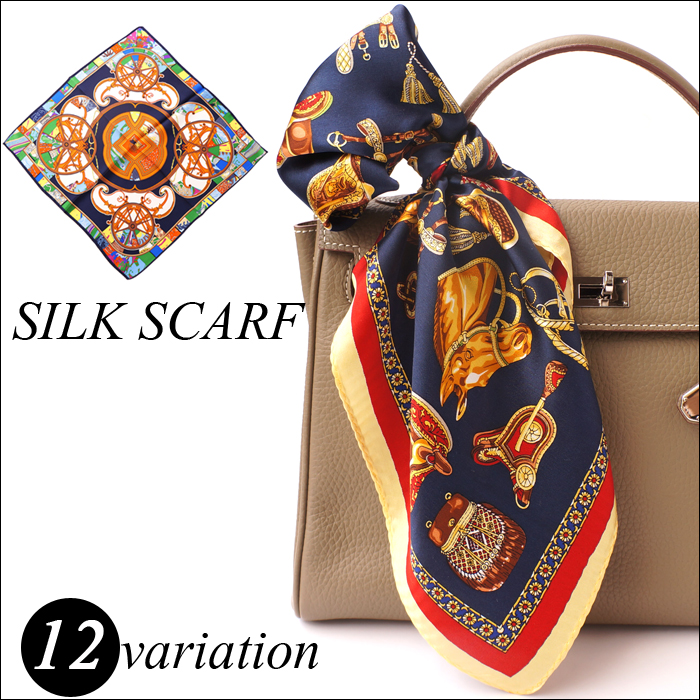 楽天市場 デザイン5 シルク 正方形スカーフ シルクスカーフ スカーフシルク バッグスカーフ ｋｕｌａｌａｓｈｏｐ