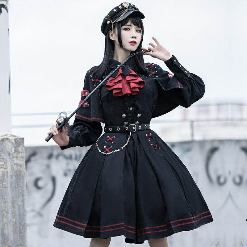 楽天市場】ロリータ 軍ロリ スカート セット 長袖 コスプレ 衣装