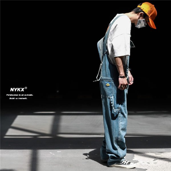 サロペット メンズ デニム デニムパンツ オーバーオール ジーンズ ツナギ 細身 ストリート系 送料無料 爆買い