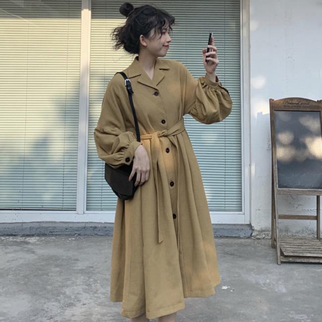 GRANDTABLE グランターブル パフスリーズとろみロングコート とにかく軽い❣️ ふわ軽リバーロングコート🧥】 | ハッピー