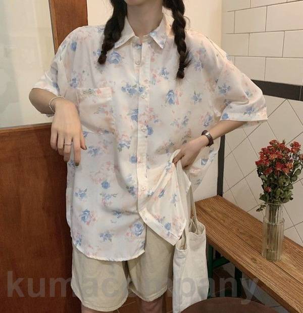 柄シャツ レディース アロハシャツ 半袖 トップス 春 オーバーサイズ レトロ 花柄 カジュアル 羽織りシャツ ビッグシルエット 大きいサイズ リゾート 夏 楽天市場】柄シャツ 花柄 シャツ ブラウス 半袖 アロハシャツ