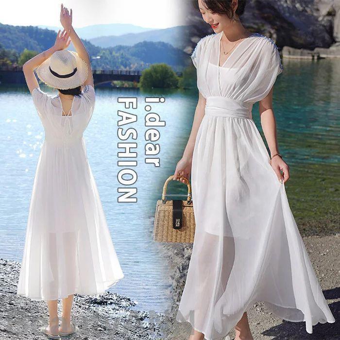 楽天市場】【楽天スーパーSALE限定半額OFF!】白ワンピース ワンピース