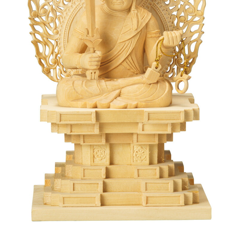 仏像 座不動 上彫 2 5寸 高さ お買い得