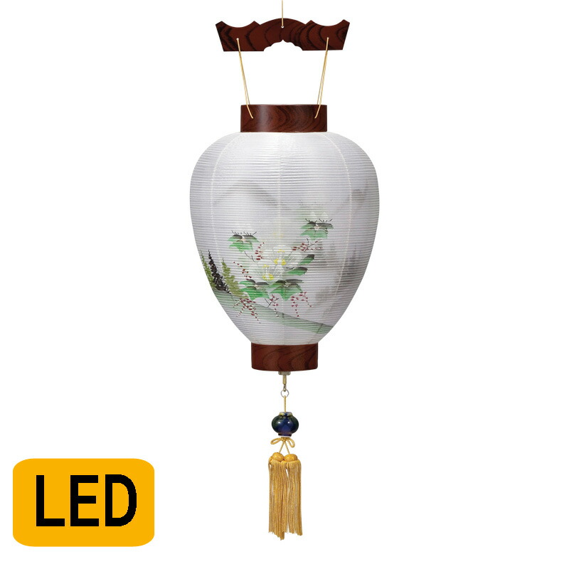 盆提灯 別上シタン調(PC) 風鎮付 No.6470 (岐阜提灯 外絹張二重 LED)/盆ちょうちん お盆 提灯 灯燈 初盆 岐阜提灯 日本製 国産 白提灯 ミニサイズ ギフト 相極 絹 盆提灯 小さい 盆提灯 吊り下げ 12,264円