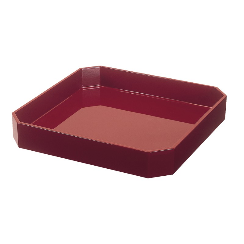 楽天市場】【日本製】折敷(おしき)[朱塗裏黒][カシュー塗]幅8寸 奥行