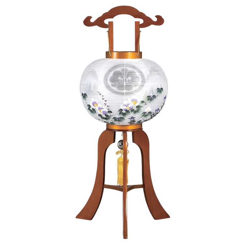 楽天市場】盆提灯 家紋 No.076 (12号 大内行灯 マグネット組立式 家紋