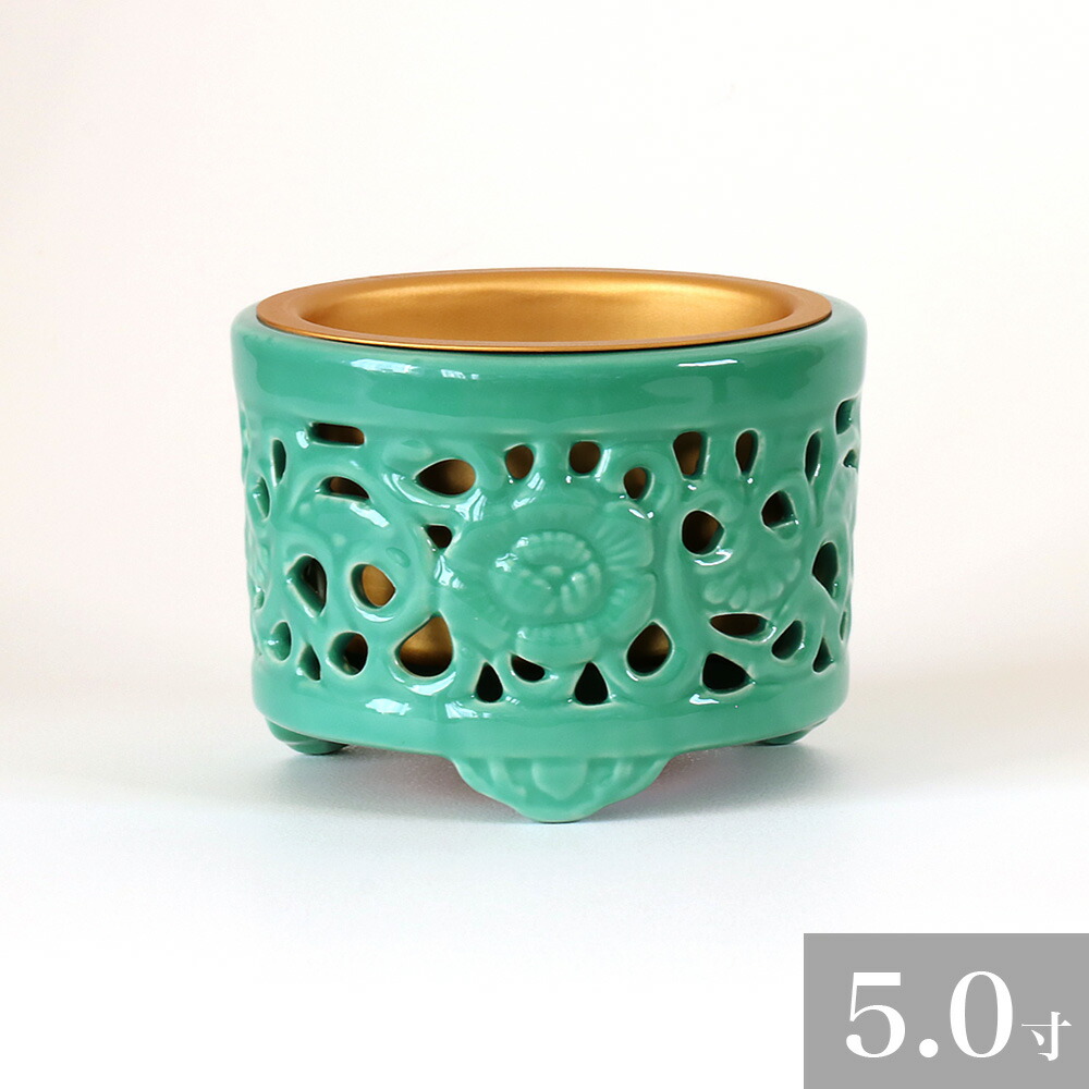 薩摩　色絵　香炉　高さ約12.5cm Yahoo!オークション -「薩摩焼 香炉」(薩摩) (日本の陶磁)の落札