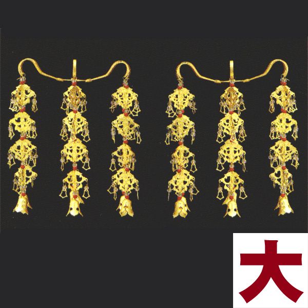 楽天市場】金メッキ 院玄瓔珞（ようらく ヨウラク 珱珞） （1対）真鍮