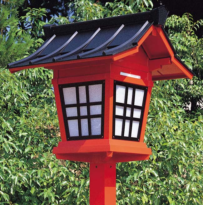 楽天市場】UACJ金属加工 アルミニウム製 神社用献灯籠 (朱色) 電装式