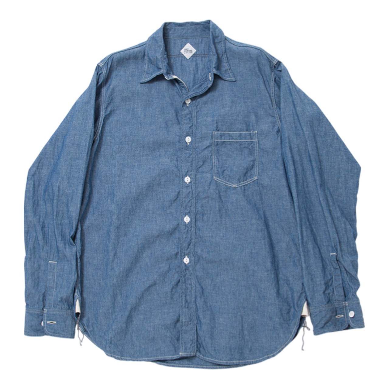 THE CORONA UTILITY ザ コロナユーティリティ NAVY 1POCKET SHIRT Chambray メンズ 春夏秋冬 CORONA 5.5oz Blue Chambray BLUE M-Lsize トップス｜クマドリストア店