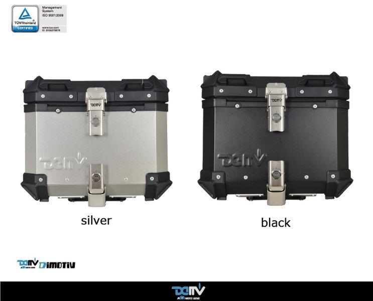 ★DIMOTIV DI-ATC-45L バイク用トップケース・リアボックス 取付けベース付き ブラック・シルバー （カラーをお選び下さい）