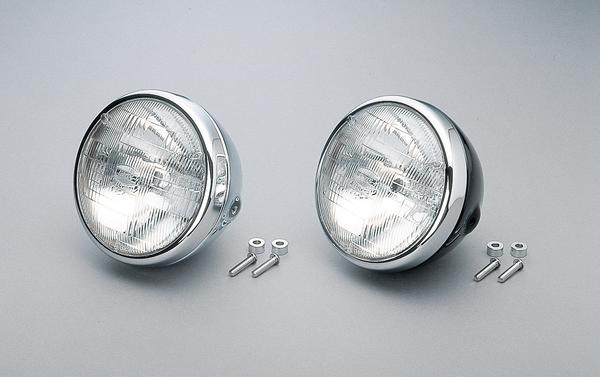 【注文作成】★特大サイズ★昭和レトロ“しゃれとんしゃー”な おばちゃんヘッド 95636 ビンテージヘッドライト 1個 DAYTONA(デイトナ) 【通販